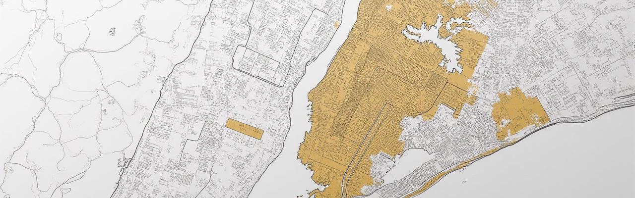 Map of delivery radius in New York