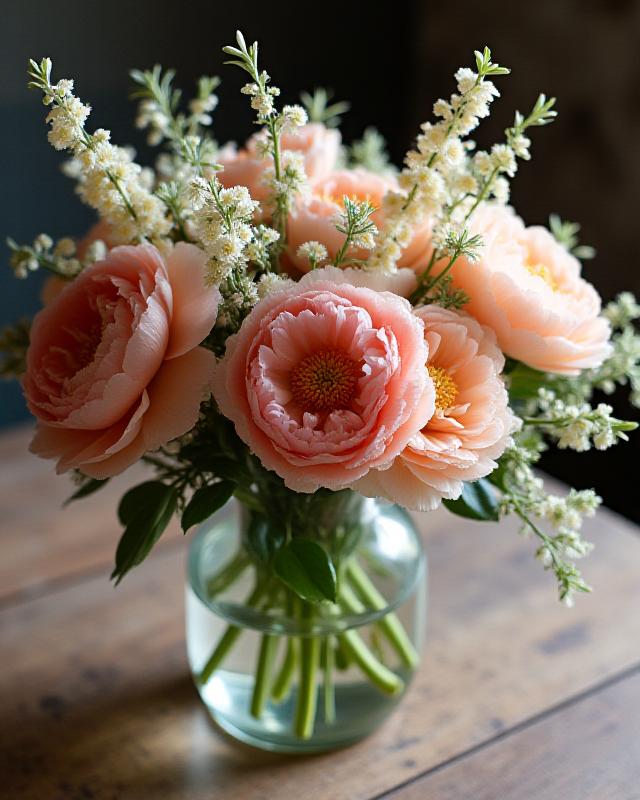 Beautiful flower bouquet on a table
